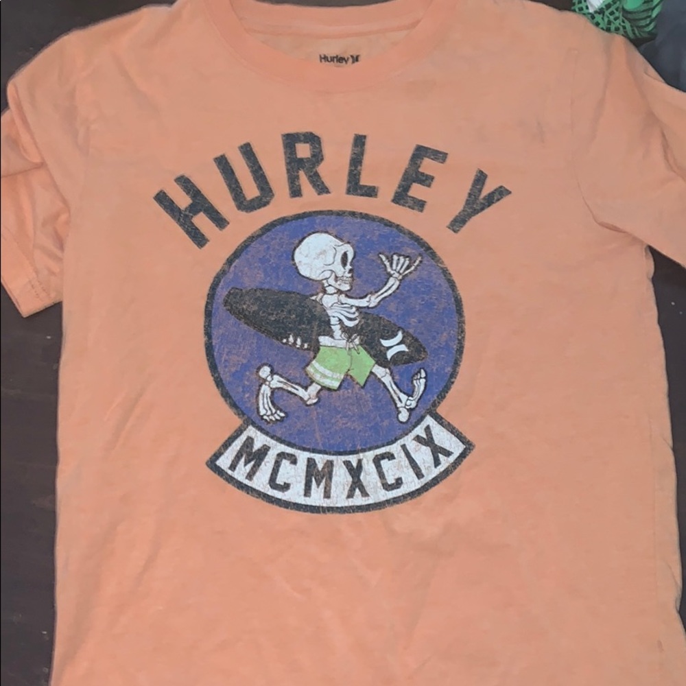 Orange skeleton graphic tee